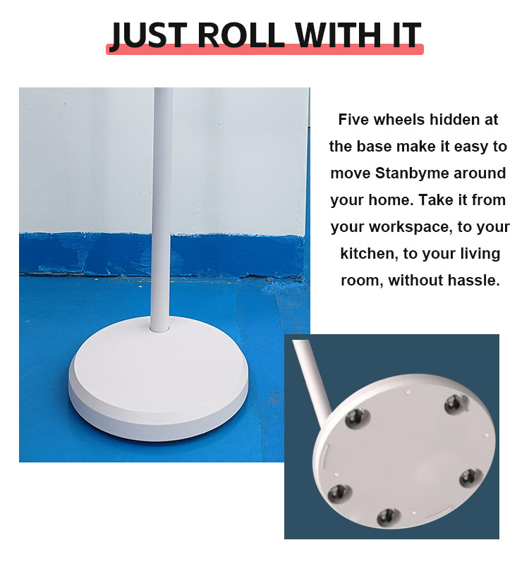 portable touch screen monitor on wheels