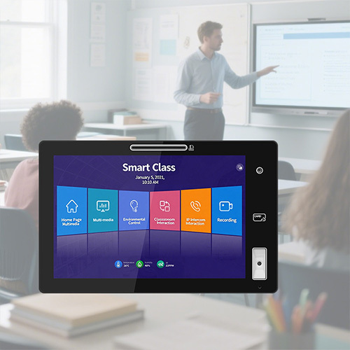 Panel de control AV con pantalla táctil de sobremesa para sala de conferencias y aula, 10 pulgadas