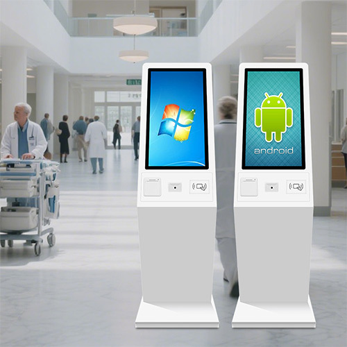 Chiosco AI self-service ospedaliero per il check-in sanitario
