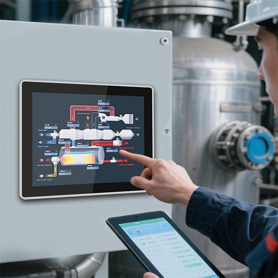 Flush Mount Shop Floor MES Touch Screen Monitor Windows System