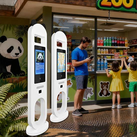 Panda Design Waterproof Outdoor LCD Touchscreen Computer Kiosk Display 15.6 Inch