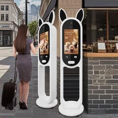 Cabine tactile extérieure IA en forme de lapin de 21,5 pouces pour les écoles