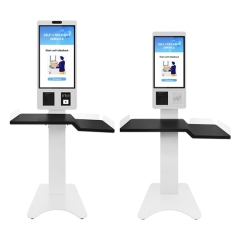 Напольные кассы самообслуживания с зоной упаковки, 21,5 и 27 дюймов.