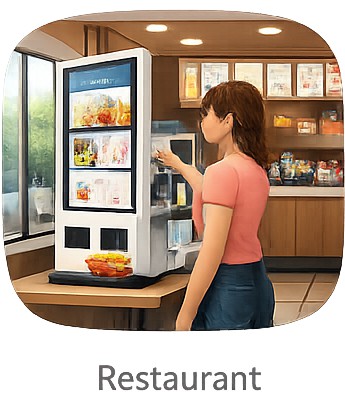 restaurant self ordering kiosk