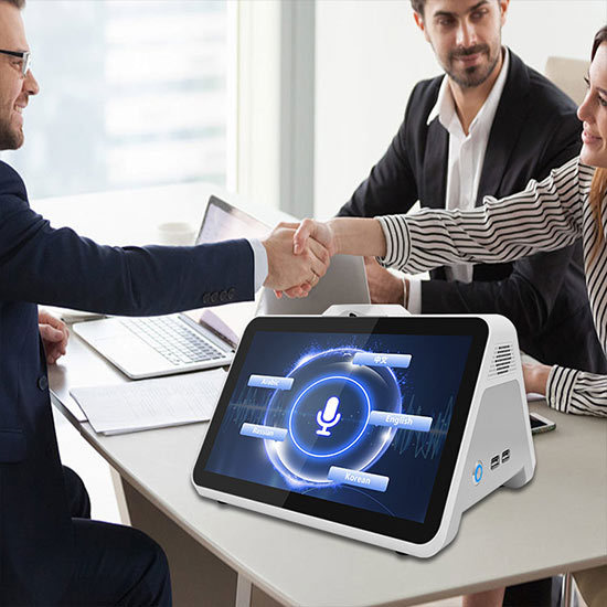 10인치 듀얼 스크린 HD 터치 디스플레이 탑재 AI 번역기