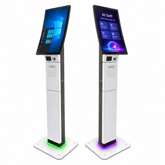 Curved AI Self-Service Kiosk with Modular Hardware Integration