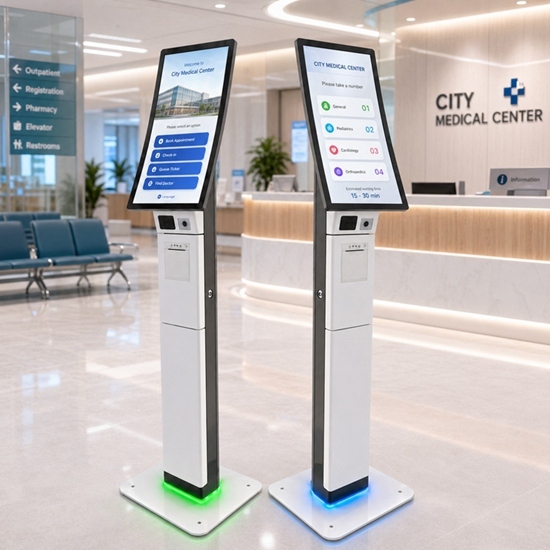 Curved AI Self-Service Kiosk with Modular Hardware Integration