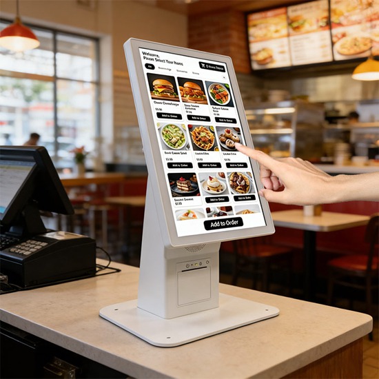 Premium 24 Inch Desktop Self Service Terminal Hardware Base with Built-in Printer