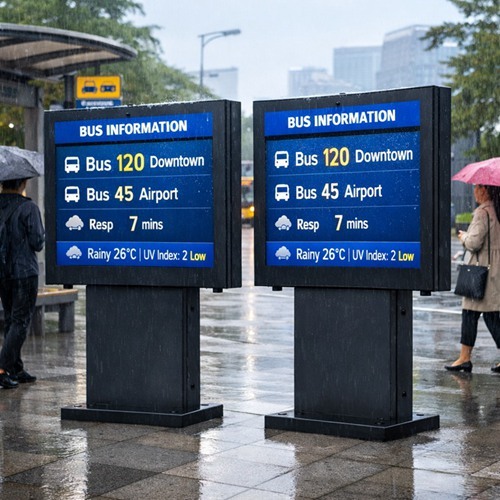 Schermo pubblicitario digitale autoportante per esterni