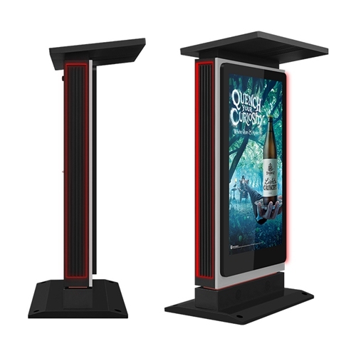 65" High-Brightness Outdoor Digital Signage Totem with RGB Side Lighting