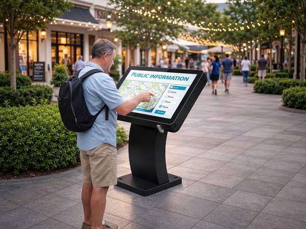 Outdoor Interactive Wayfinding Kiosk