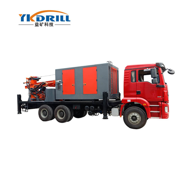 350T Truck Mounted Water Borehole Drilling Rig/Multi-Function Hydraulic Rotary Drilling Rig/Light Truck Chassis Car Rig RS