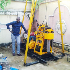 200m drill rig with electrical start the drilling rig is suitable for water well drilling, prospecting, geophysical exploration, roads and buildings and other exploration and blast hole drilling projects.