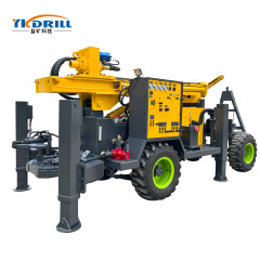 Полностью гидравлическая буровая установка для бурения скважин на воду YKT-230 прицепного типа