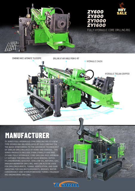 ZY-800 fully hydraulic core drilling rig