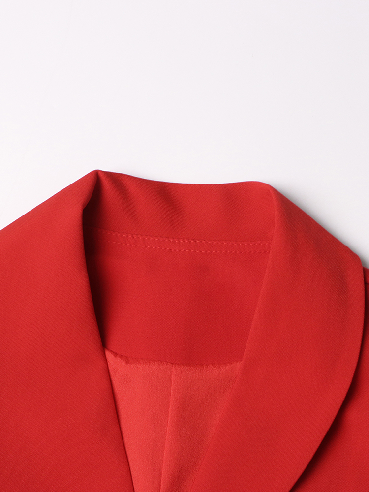 TWOTWINSTYLE Solid Minimalist Patchwork Belt Elegant Women Dress