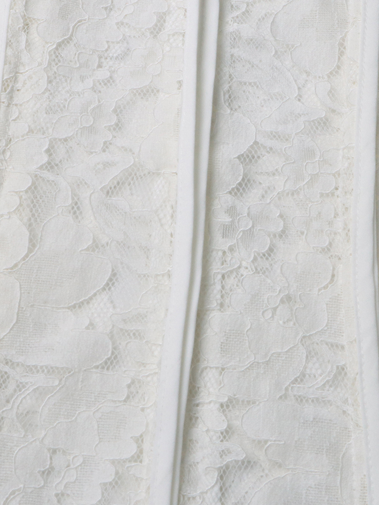 TWOTWINSTYLE Embroidery Chic Flare Sleeve Patchwork Lace Elegant Women Dress