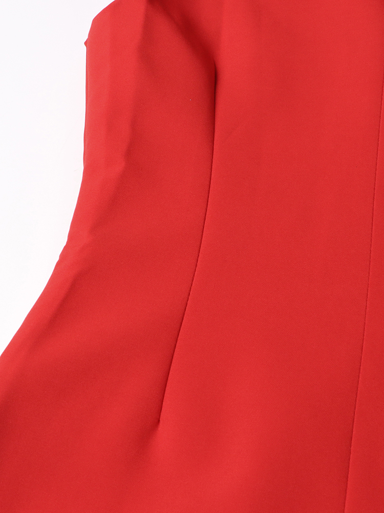TWOTWINSTYLE Solid Minimalist Patchwork Belt Elegant Women Dress