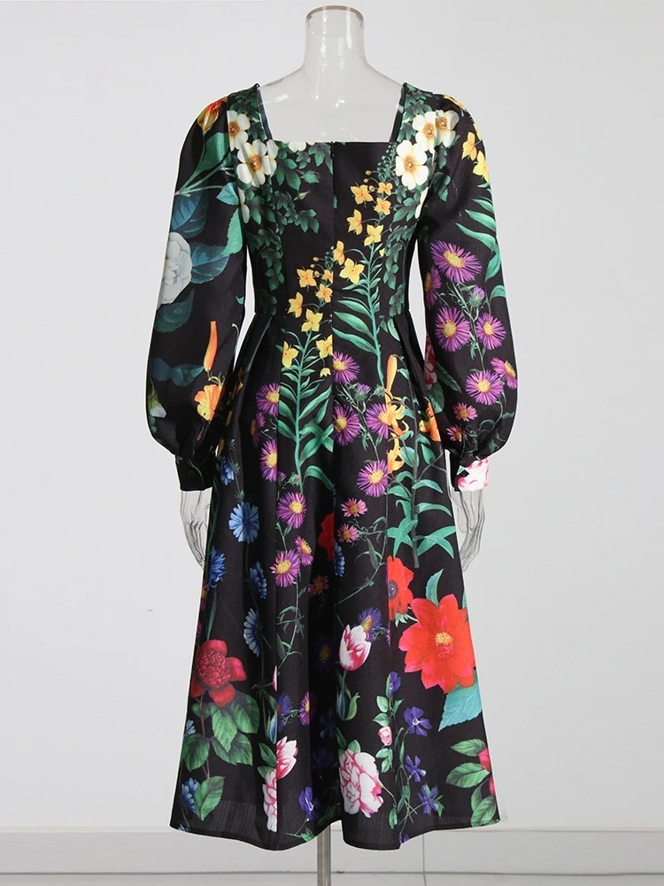 TWOTWINSTYLE Elegant Hit Color Printing Women Formal Dresses