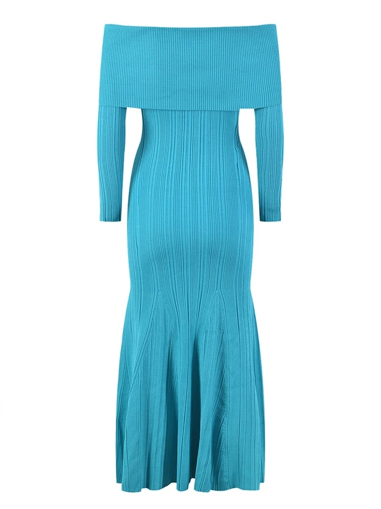 TWOTWINSTYLE Solid Slimming Patchwork Folds Women Elegant Dresses