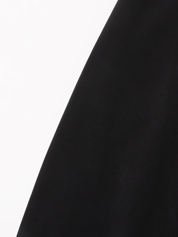 TWOTWINSTYLE Hit Color Patchwork Appliques Casual Women Dress