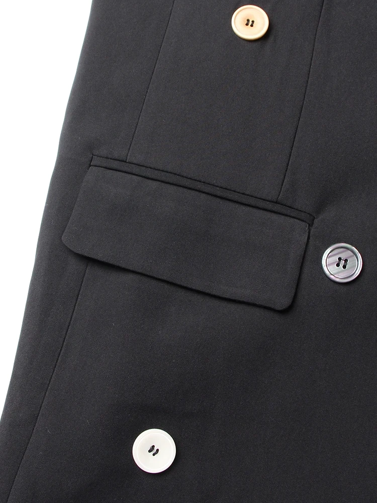 TWOTWINSTYLE Slim Temperament Blazers For Women Notched Collar Long Sleeve Patchwork Button Autumn Blazer Female Fashion Clothes