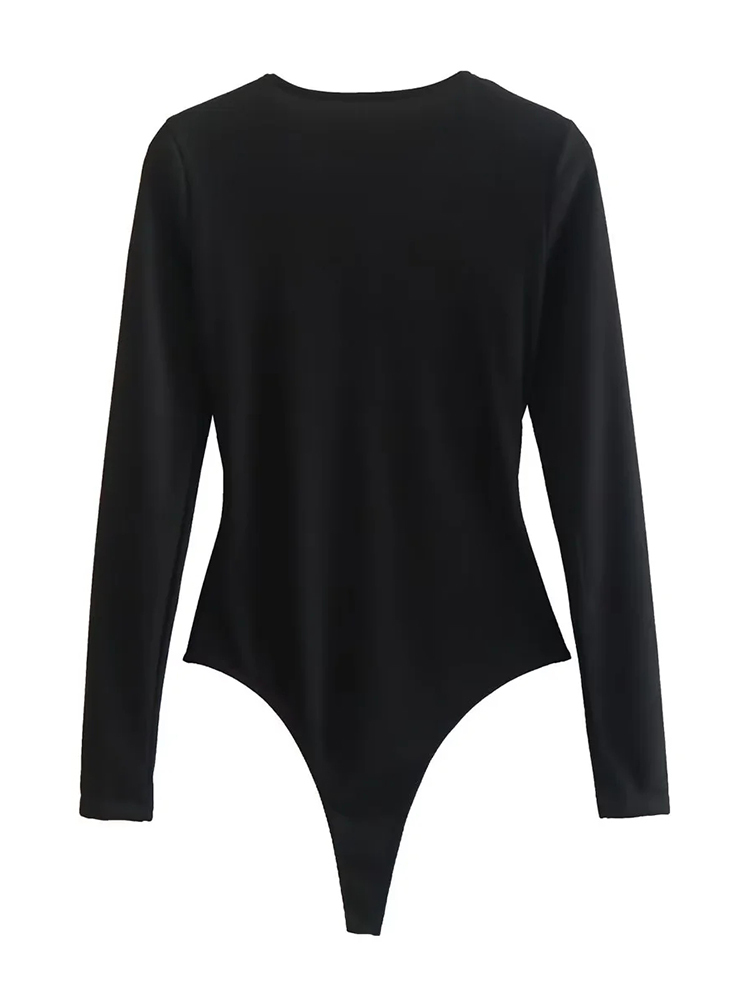 TWOTWINSTYLE Solid Sexy Hollow Out V Neck Women Designer Jumpsuits