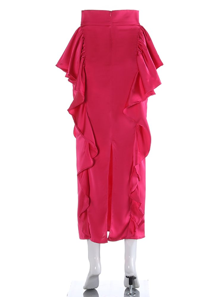 TWOTWINSTYLE Solid Slimming Spliced Folds Women Bodycon Dresses