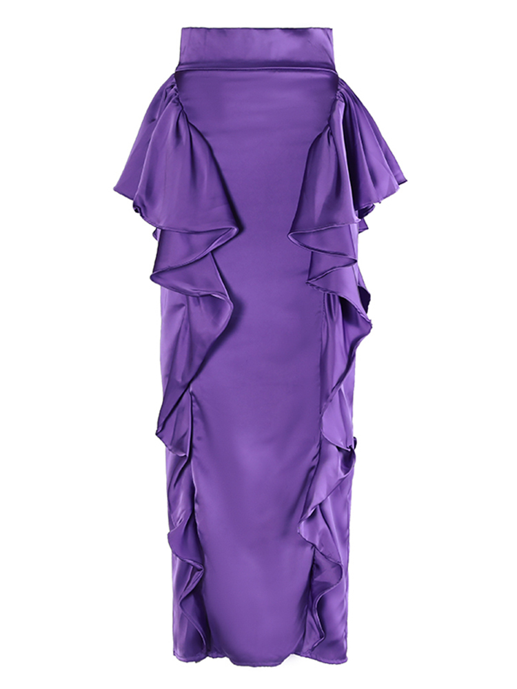 TWOTWINSTYLE Solid Slimming Spliced Folds Women Bodycon Dresses