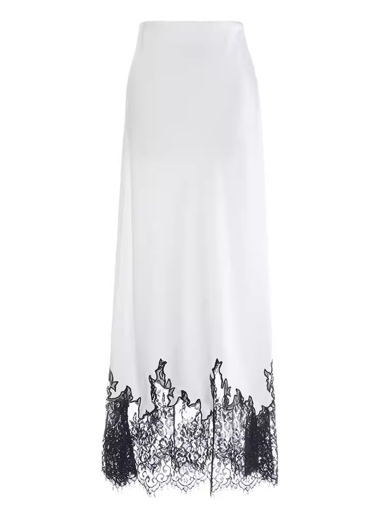 TWOTWINSTYLE Casual Colorblock Spliced Lace Women Chic Skirts