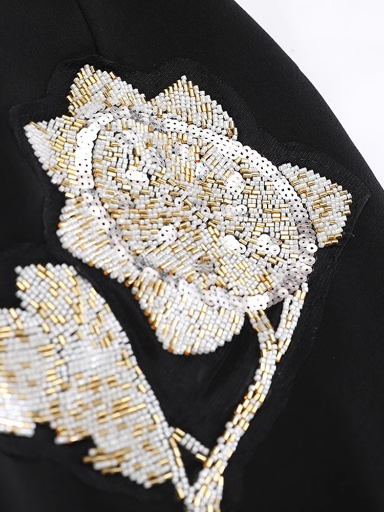 TWOTWINSTYLE Designer Spliced Appliques Women Chic A Line Skirts