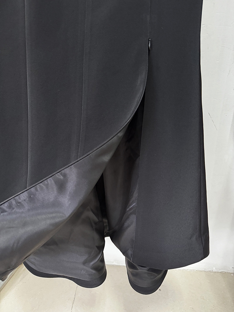 TWOTWINSTYLE Solid Temperament Split Women Sexy Trumpet Skirts