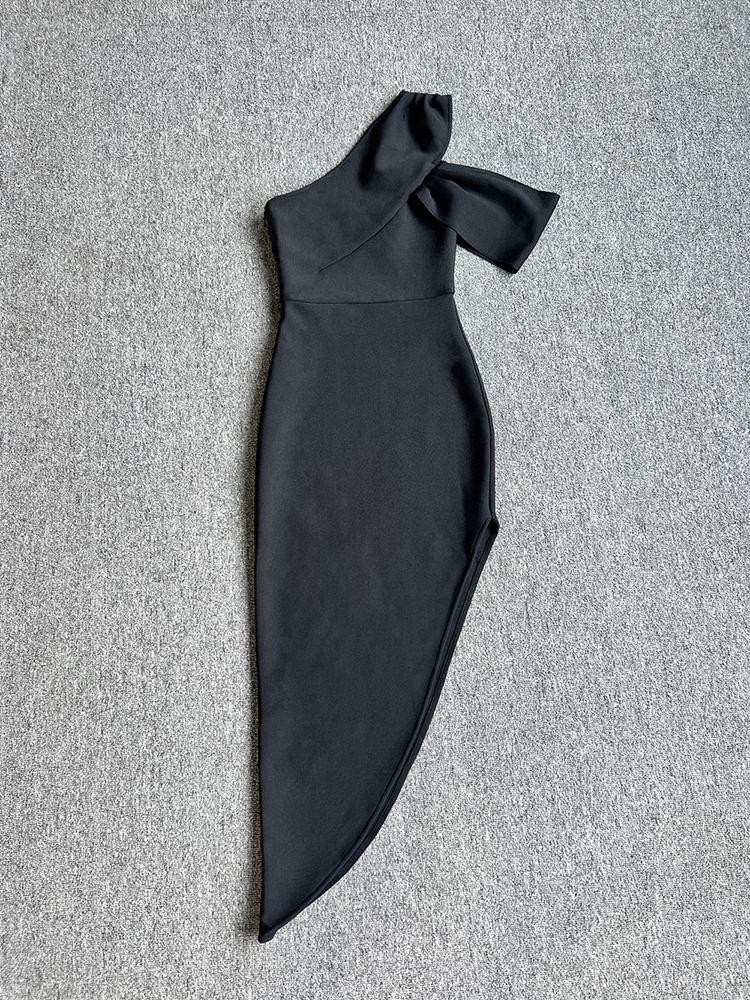TWOTWINSTYLE Solid Slimming Bodycon Split Women Sexy Dresses