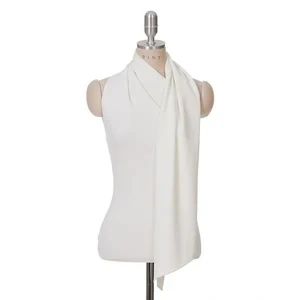 TWOTWINSTYLE Solid Hollow Out Slimming Vests For Women Scarf Collar Sleeveless Temperament Chic Vest Female Fashion Style New