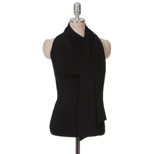 TWOTWINSTYLE Solid Hollow Out Slimming Vests For Women Scarf Collar Sleeveless Temperament Chic Vest Female Fashion Style New