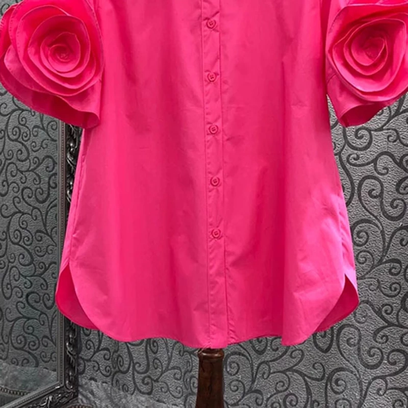 CHICEVER Patchwork Appliques Casual solid Blouses Female