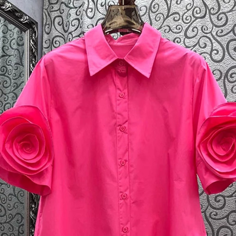 CHICEVER Patchwork Appliques Casual solid Blouses Female