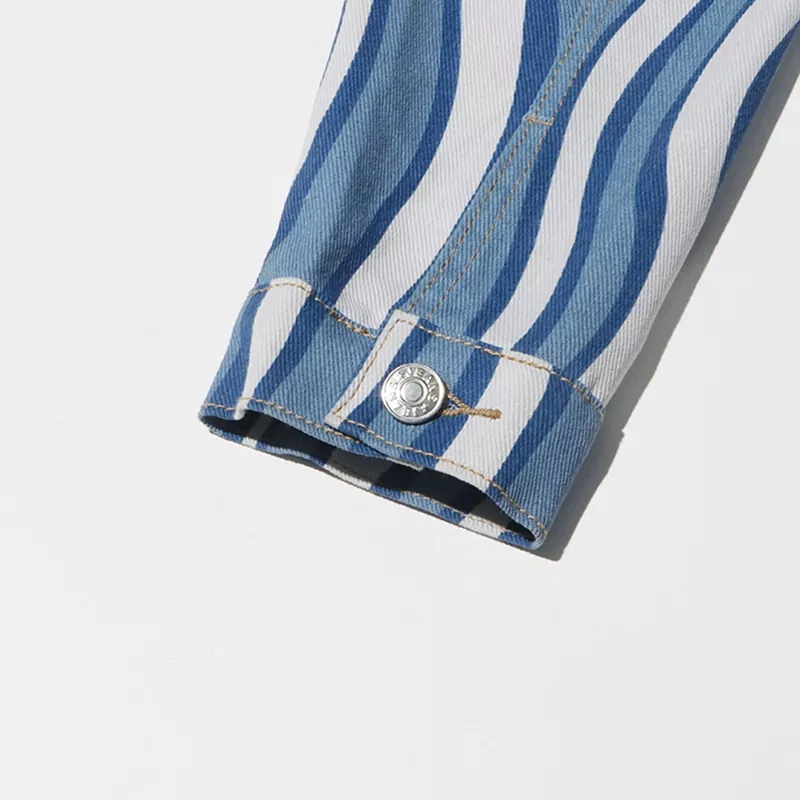 CHICEVER Hit Color Striped Casual Jacket For Women
