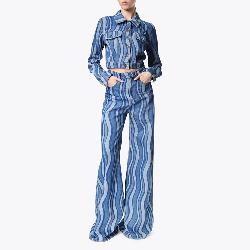 CHICEVER Hit Color Striped Casual Jacket For Women