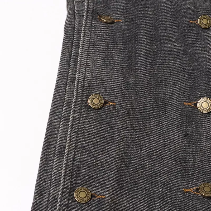 CHICEVER Patchwork Button Fashion Loose Jeans For Women