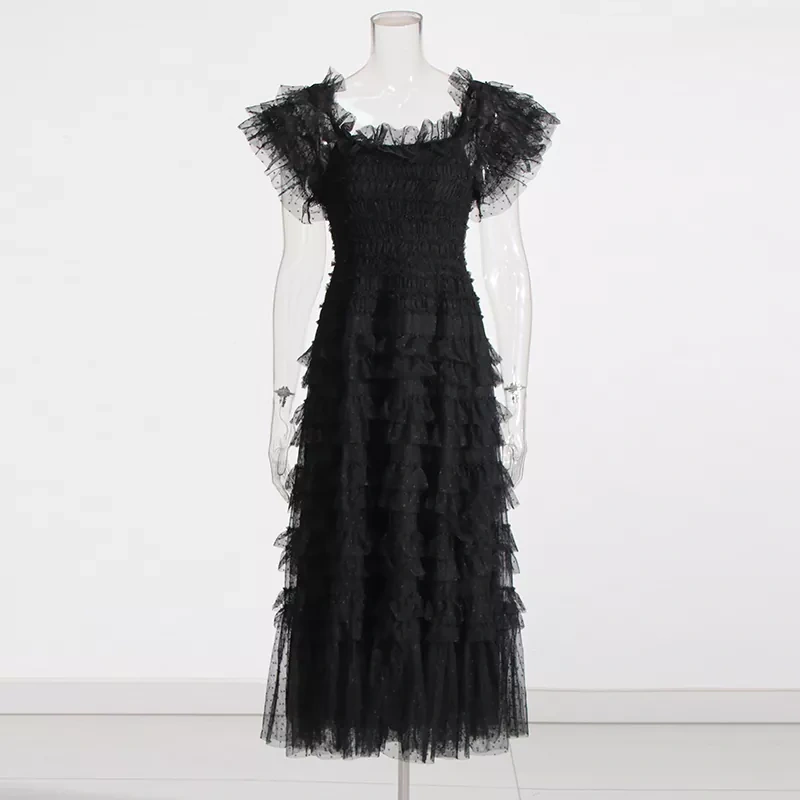 CHICEVER Tierred Ruched Dresses For Woman