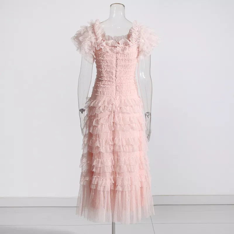 CHICEVER Tierred Ruched Dresses For Woman