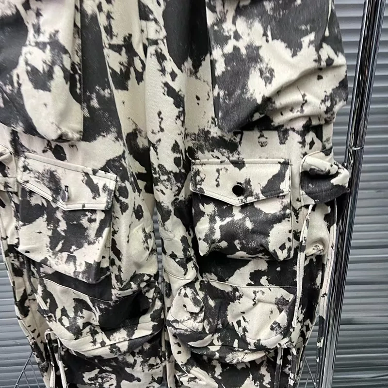 CHICEVER Streetwear Colorblock Cargo Jeans