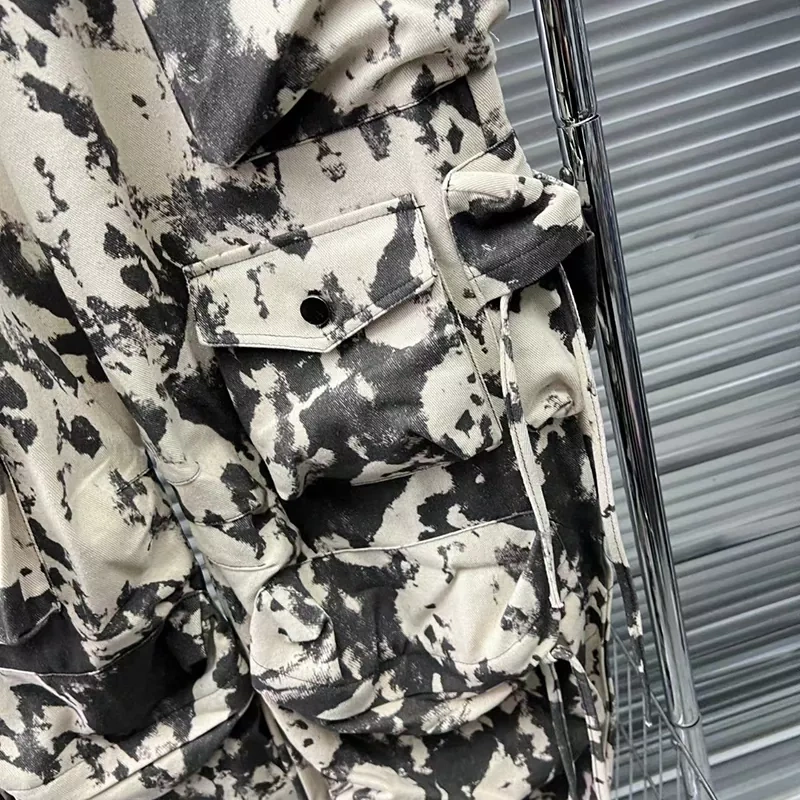 CHICEVER Streetwear Colorblock Cargo Jeans