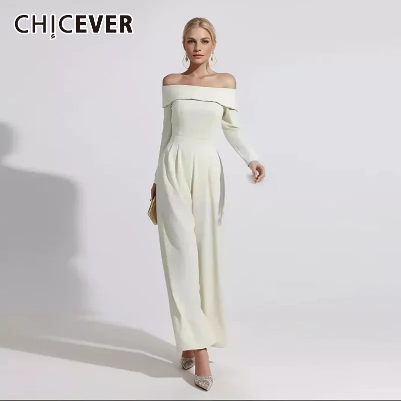 CHICEVER Minimalist Backless Jumpsuits