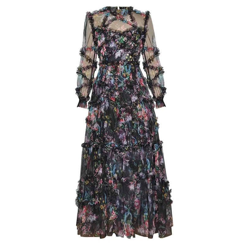CHICEVER Elegant Print Midi Dresses