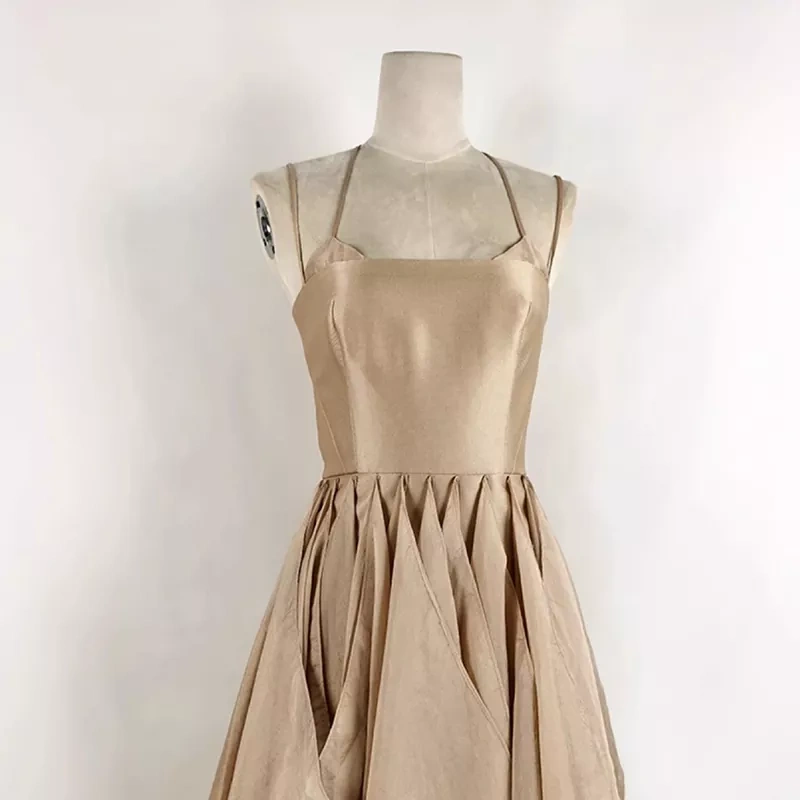 CHICEVER Suspender High Waisted Dress For Women