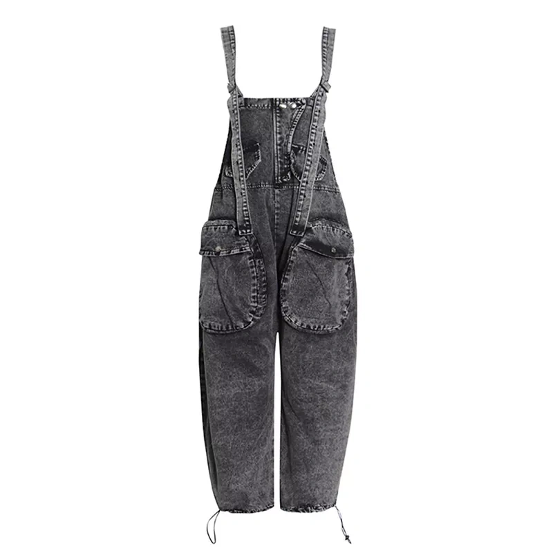 CHICEVER Streetwear Denim Jumpsuits
