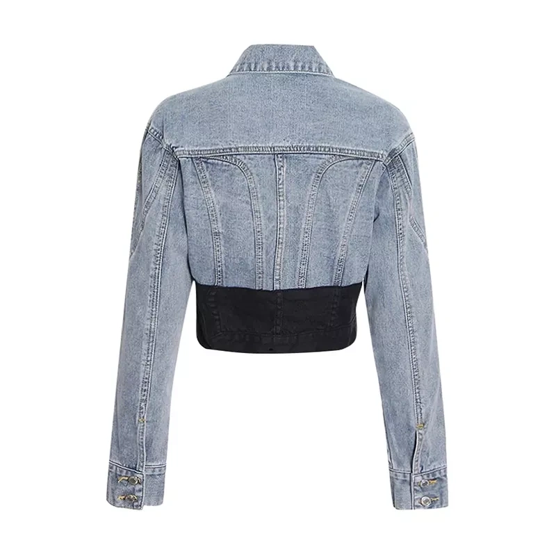CHICEVER Patchwork Denim Jackets