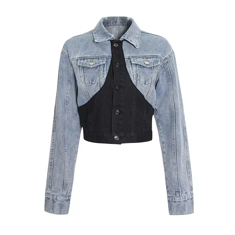 CHICEVER Patchwork Denim Jackets